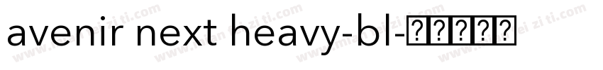 avenir next heavy-bl字体转换